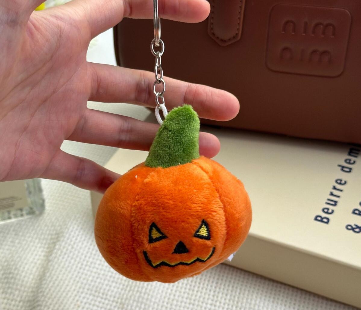 Funny Halloween Pumpkin Plush Keychain