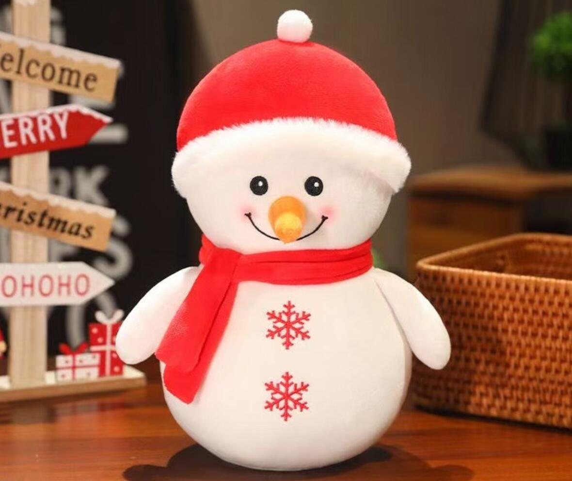 Cute Santa Claus and Snowman Plush Keychain