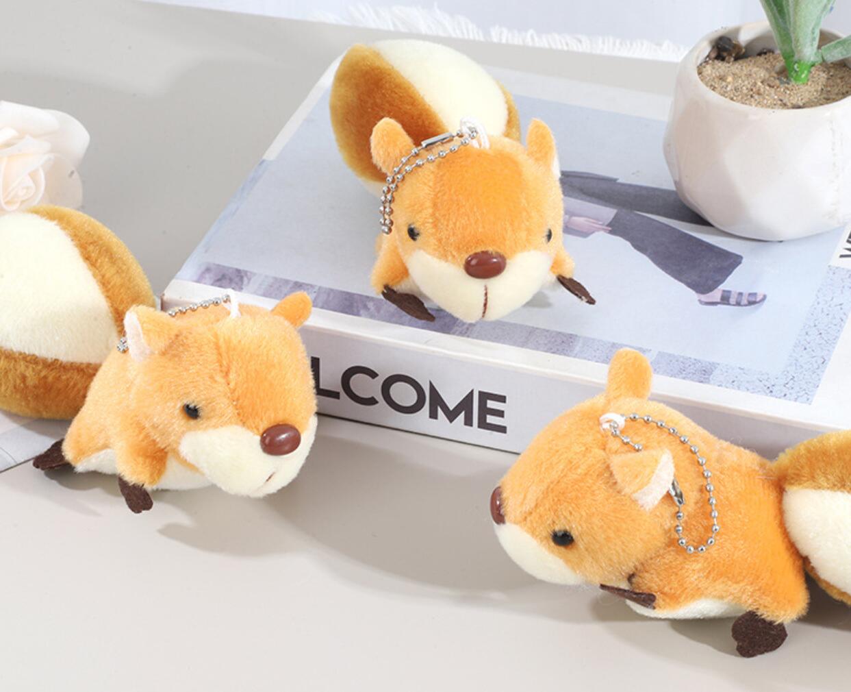 Squirrel Plush Keychain