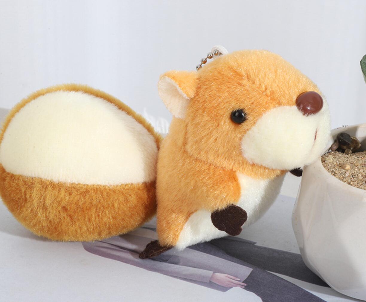 Squirrel Plush Keychain