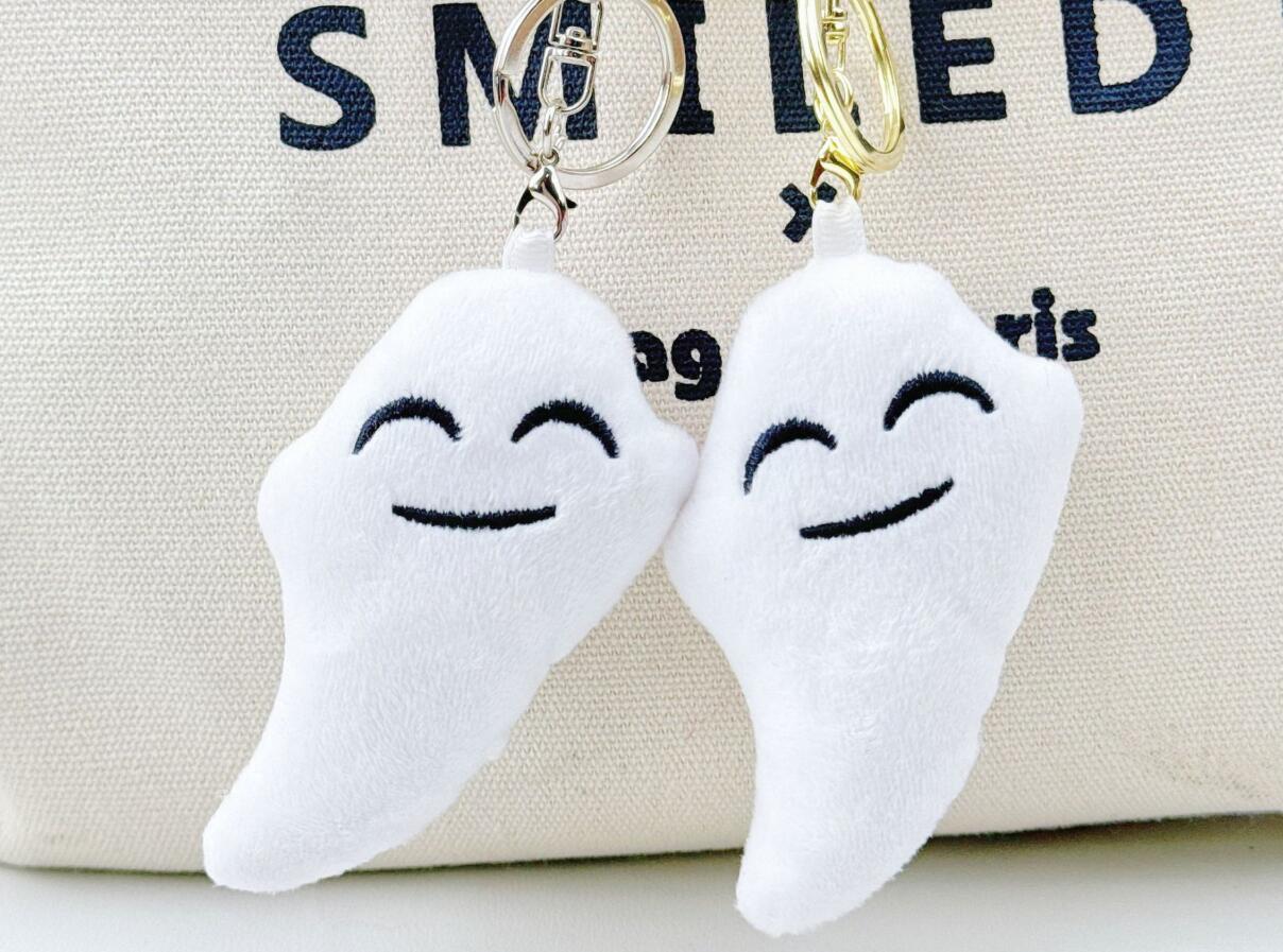 Funny Halloween Ghost Plush Keychain