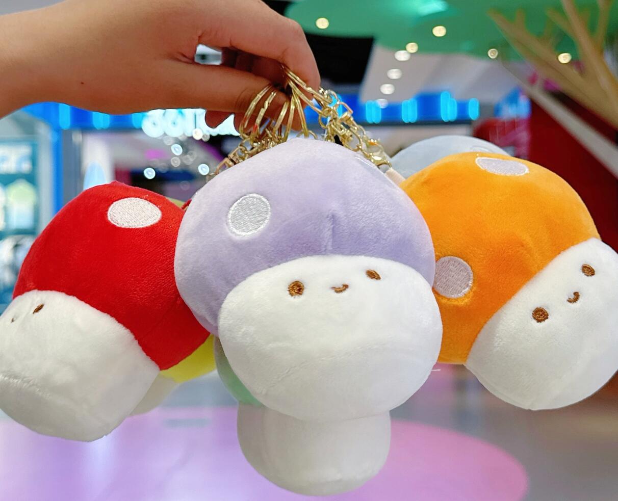 Cute Mushroom Plush Keychain