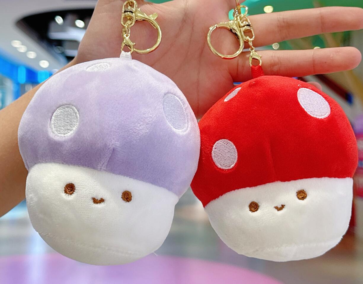 Cute Mushroom Plush Keychain