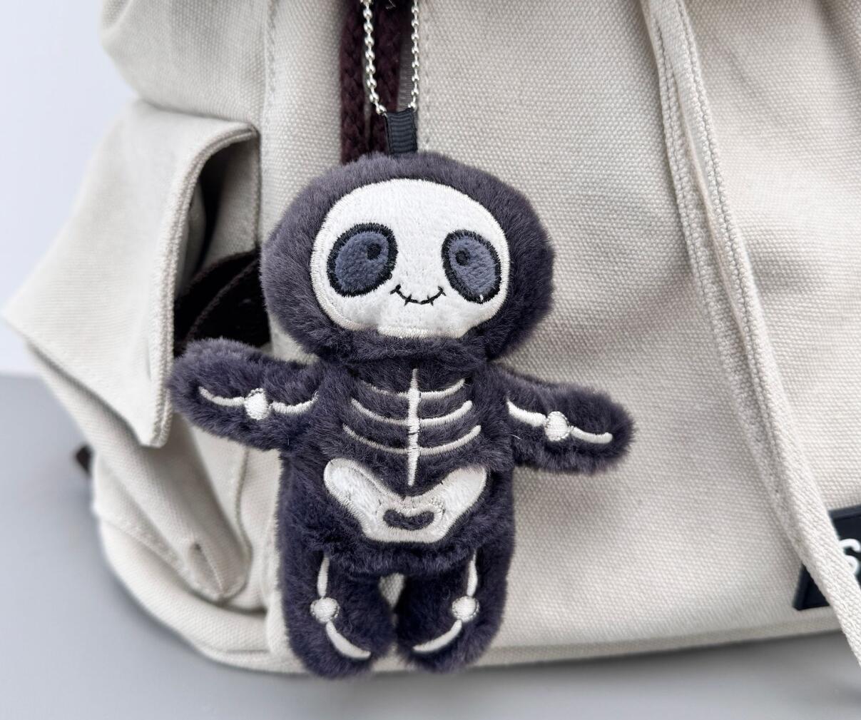 Halloween Skull and Mummy Plush Keychain