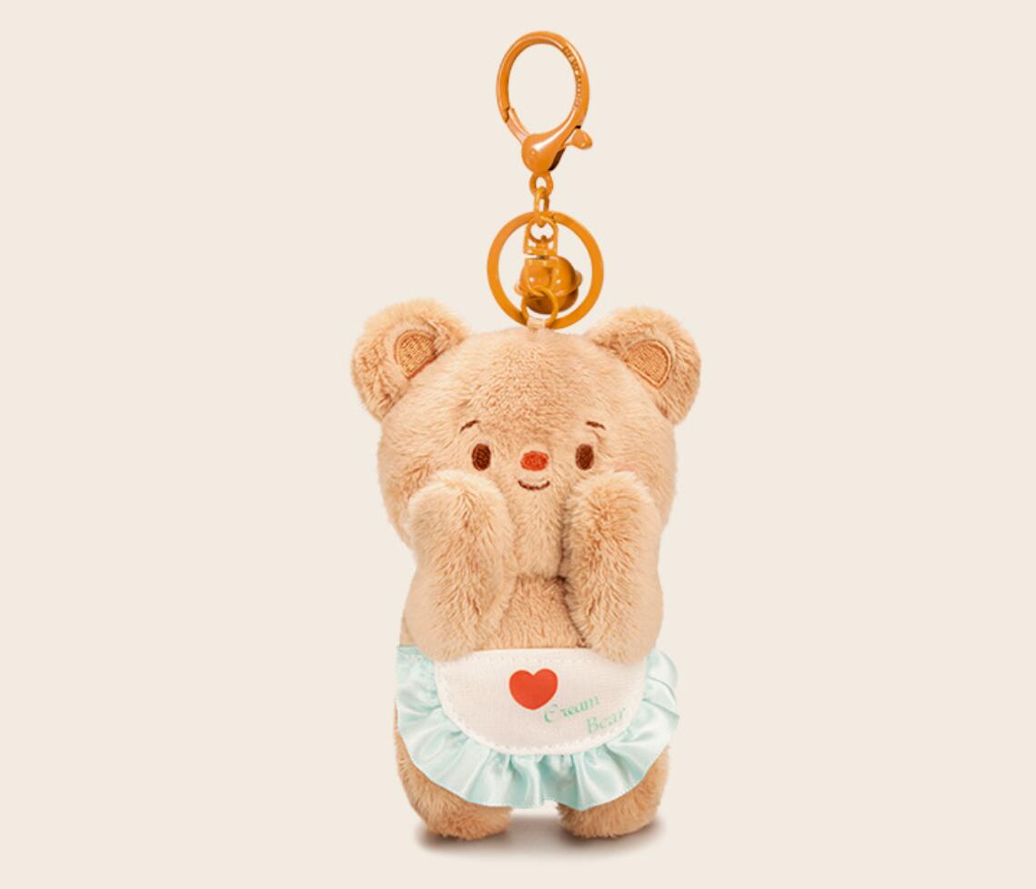 Shy Little Bear Plush Keychain
