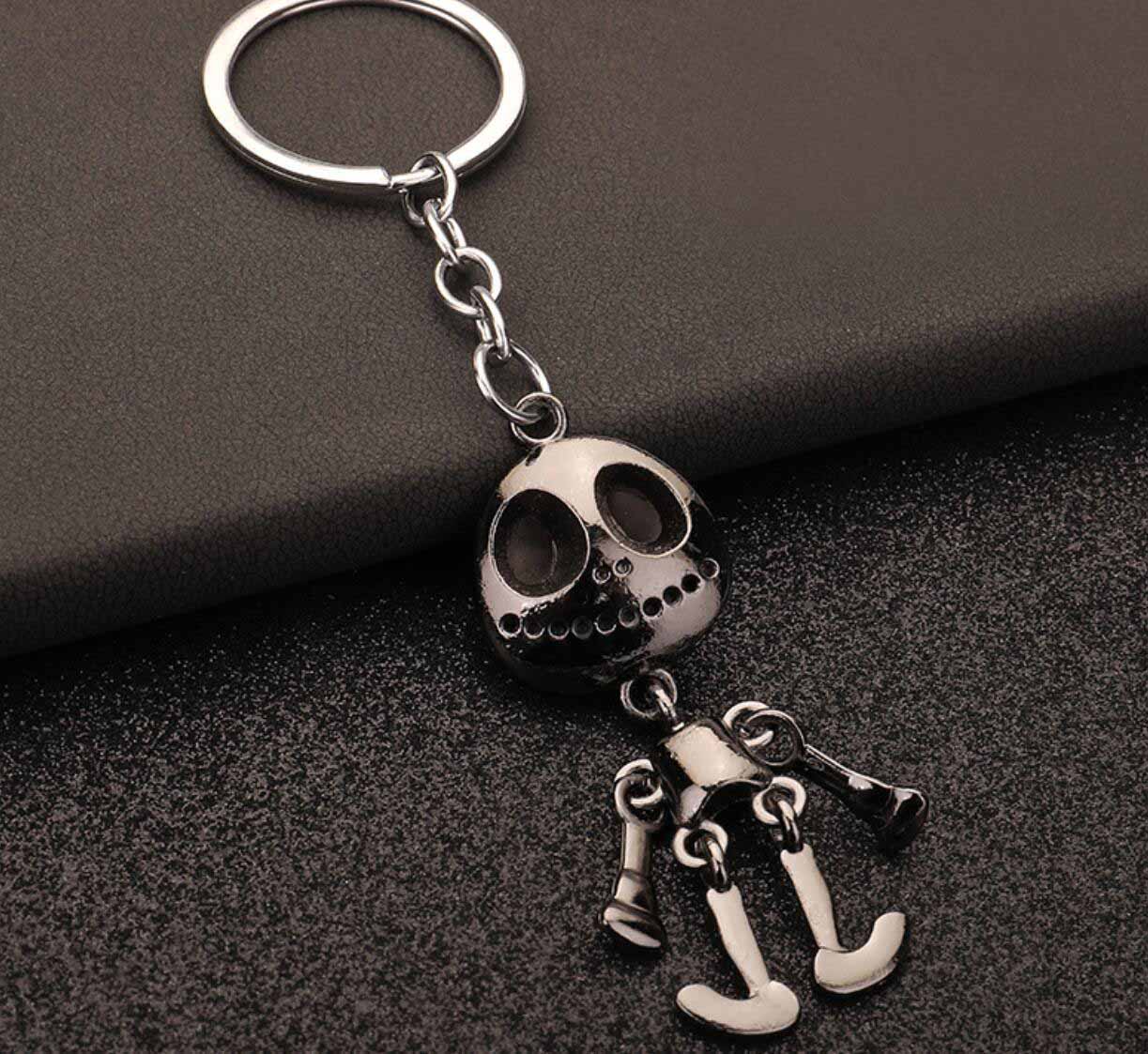 Halloween Skull Metal Keychain