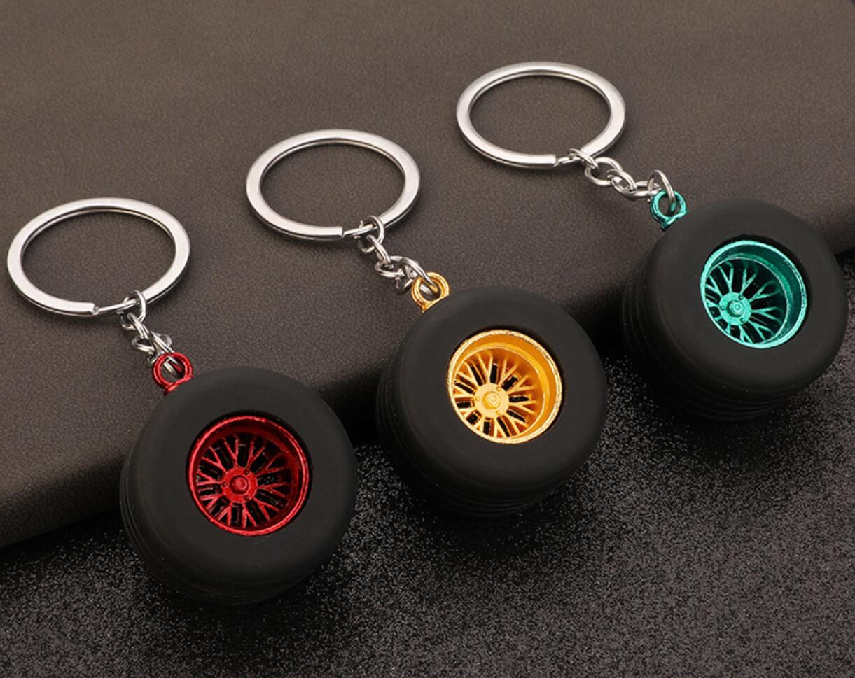 Sports Car Tire Keychain