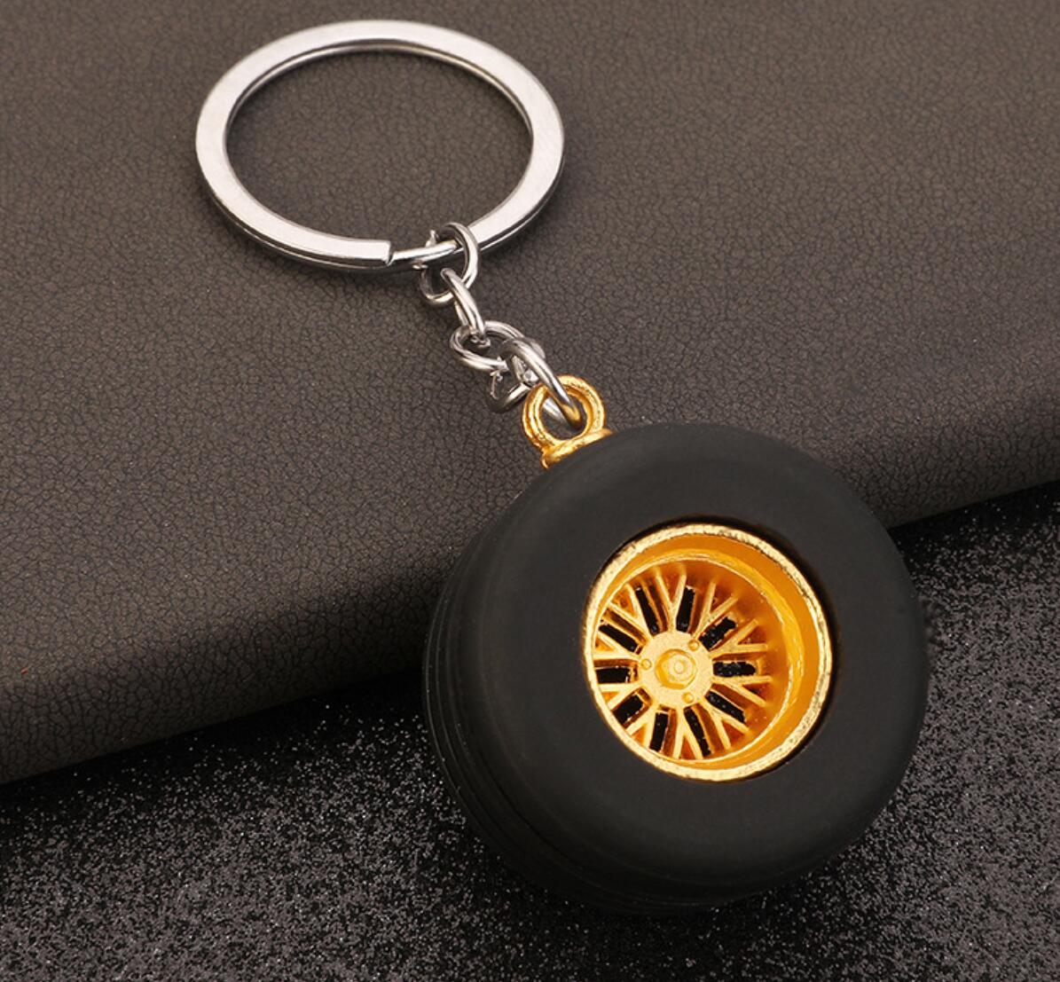 Sports Car Tire Keychain