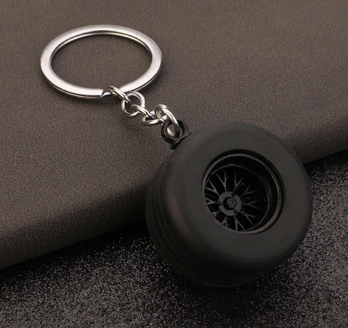 Sports Car Tire Keychain
