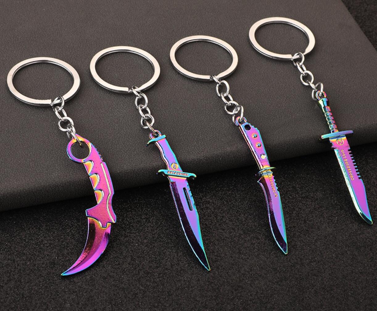 Metal Claw Knife Model Keychain