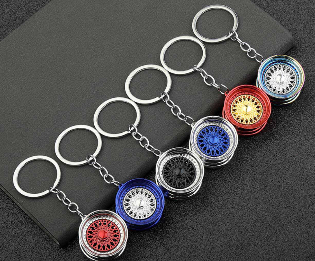 Car Modification Wheel Hub Keychain