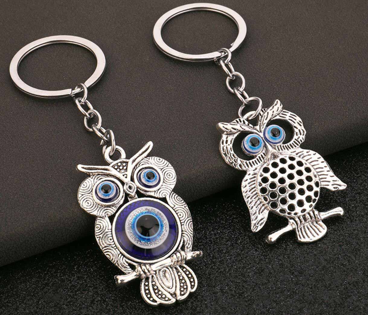 Blue-eyed Owl Keychain