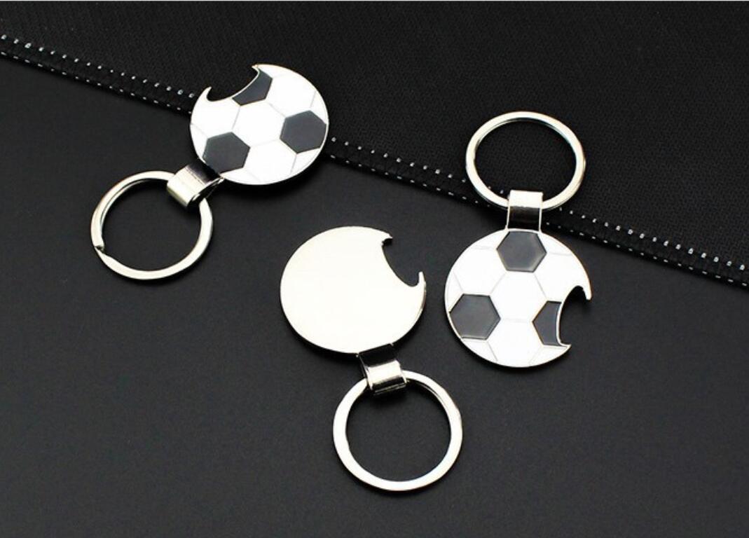 Football bottle opener keychain