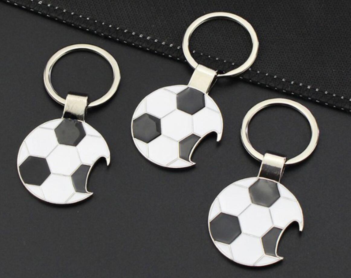 Football bottle opener keychain