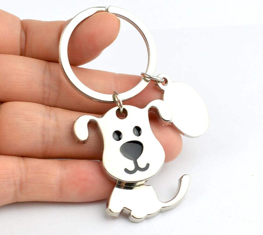 Cute Dog or kitten alloy keychain
