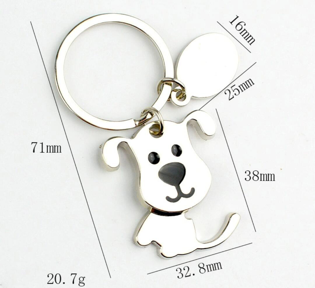 Cute Dog or kitten alloy keychain