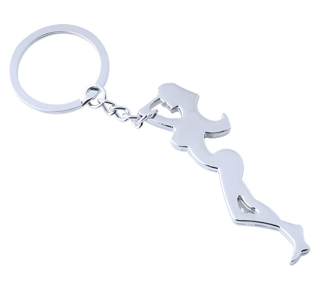 Personalized hot dancing girl bottle opener keychain