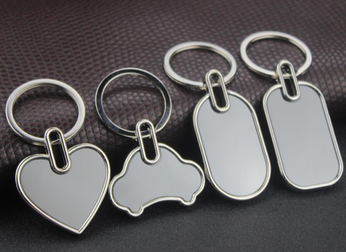 Blank metal tag keychain