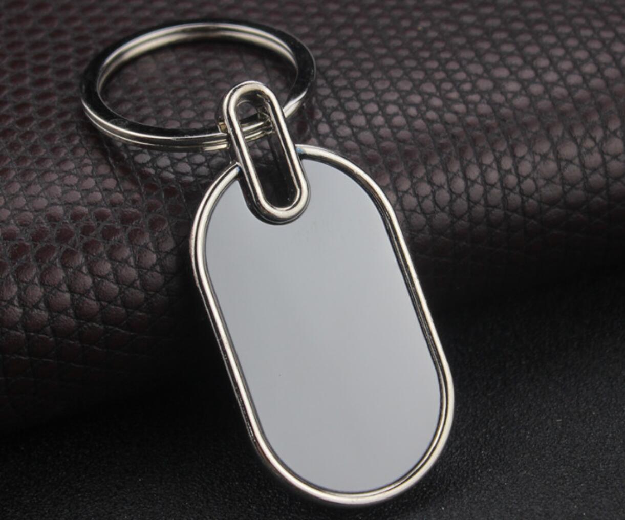 Blank metal tag keychain