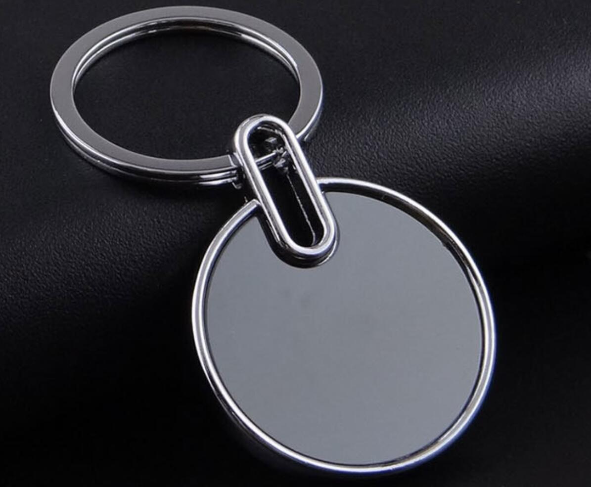 Blank metal tag keychain