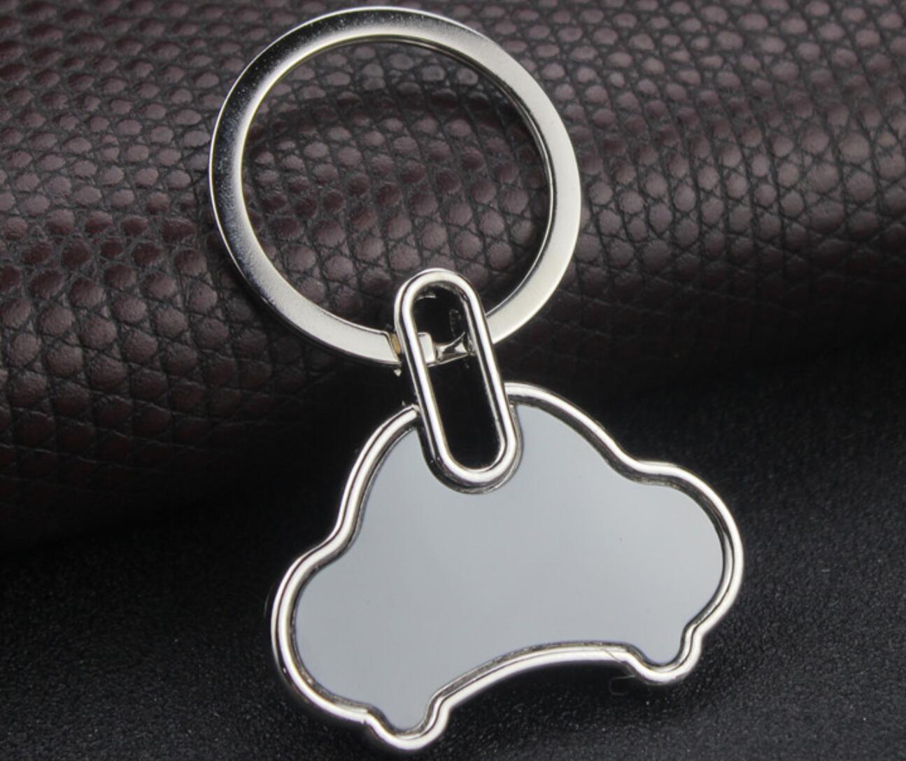 Blank metal tag keychain