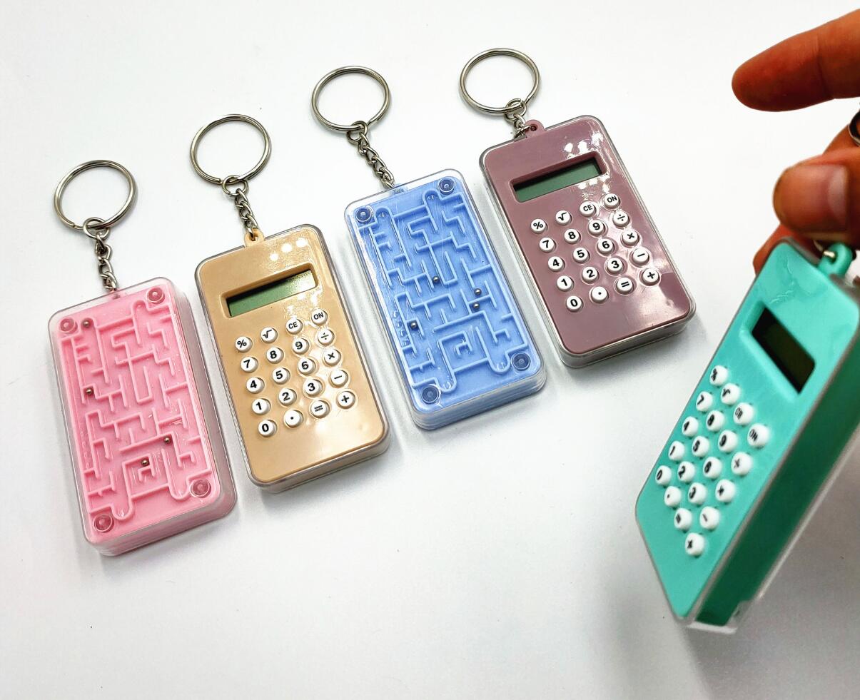 Creative maze calculator keychain