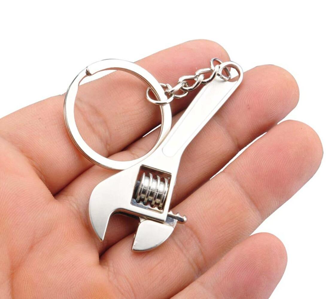 Alloy adjustable wrench keychain