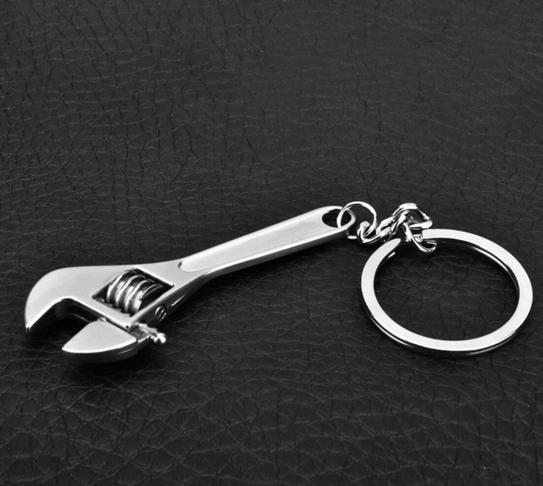 Alloy adjustable wrench keychain