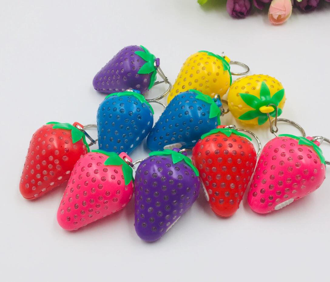 LED strawberry keychain