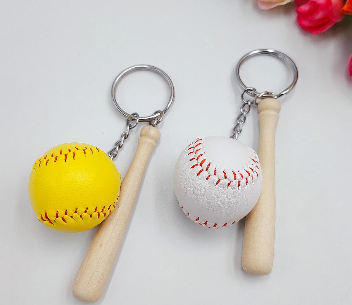 Mini baseball keychain