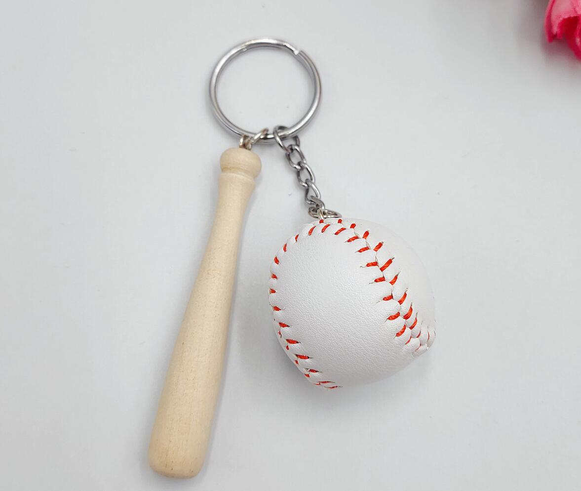 Mini baseball keychain