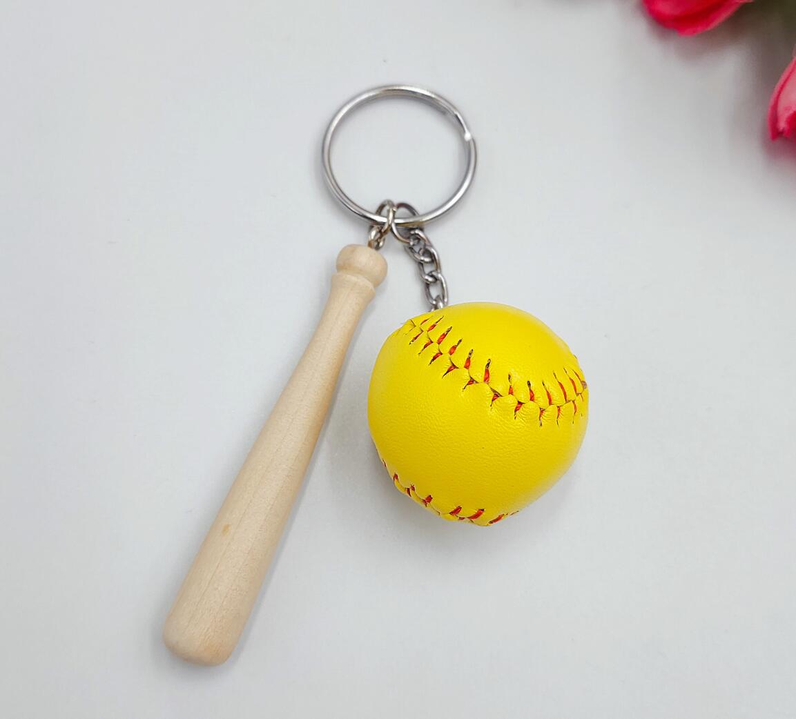 Mini baseball keychain