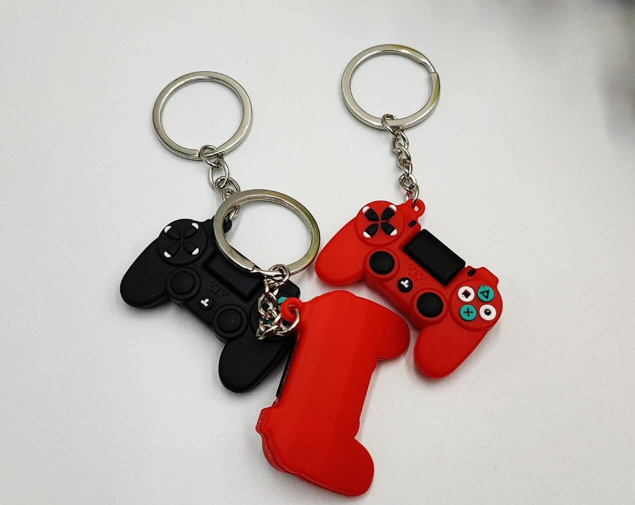 PVC mini game console handle keychain