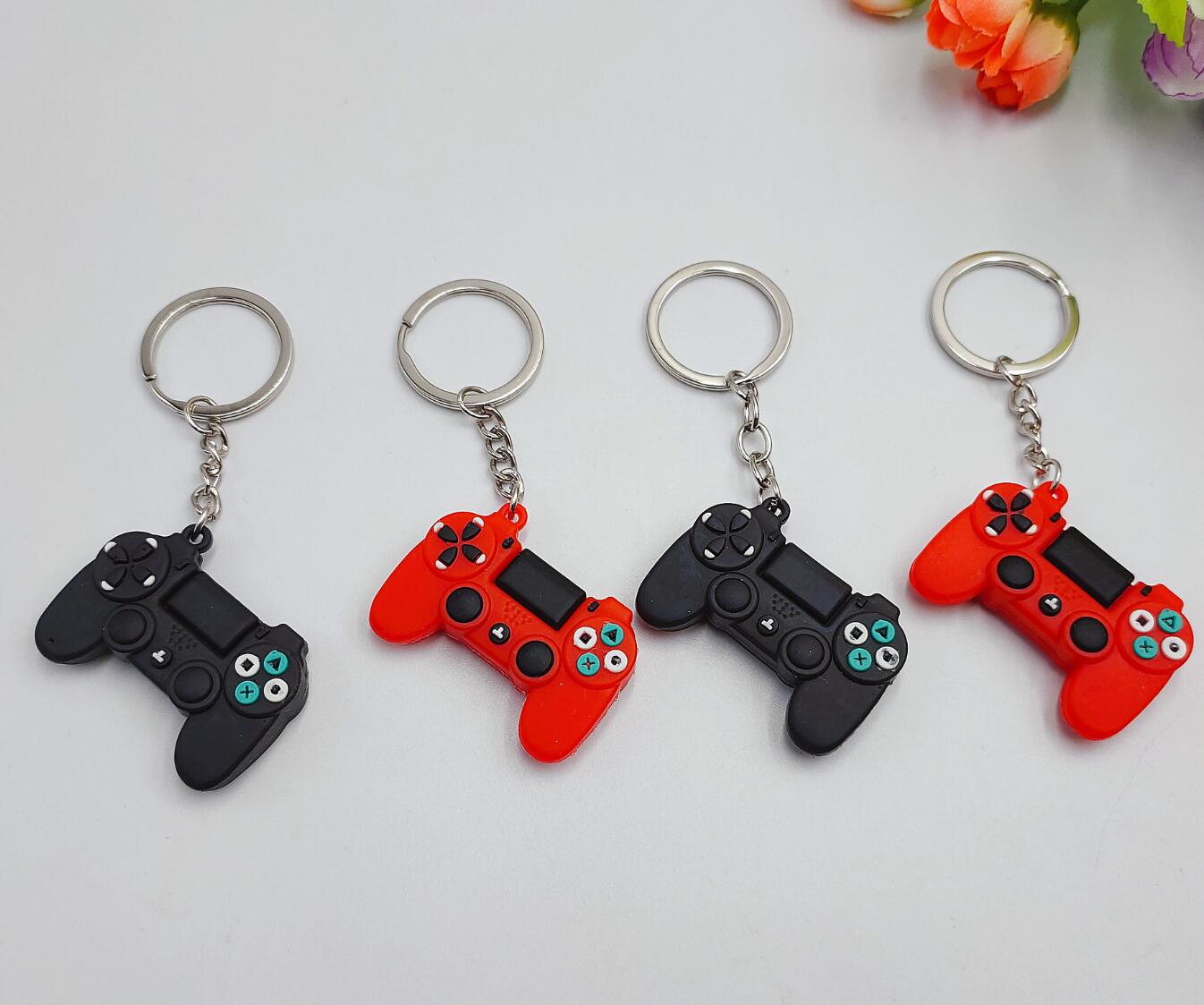 PVC mini game console handle keychain