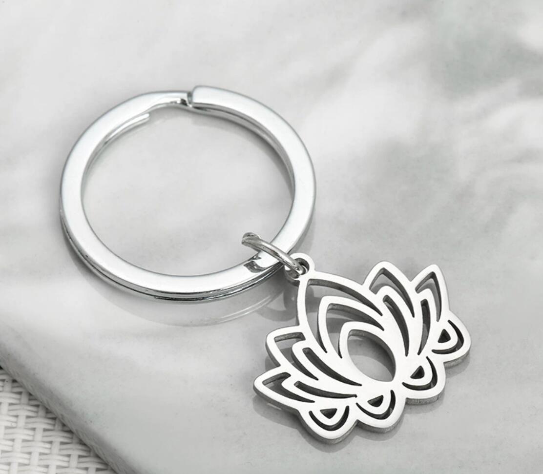 Hollow lotus keychain