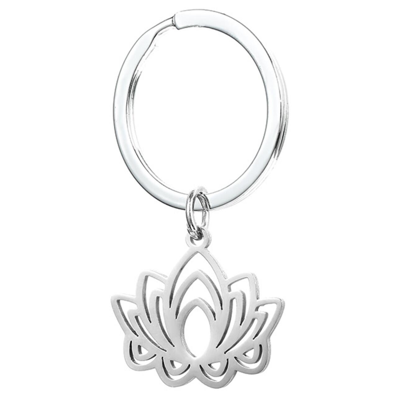 Hollow lotus keychain