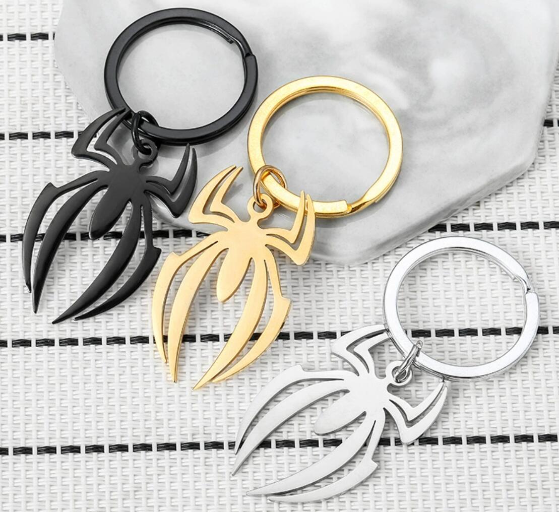 Spider stainless steel keychain