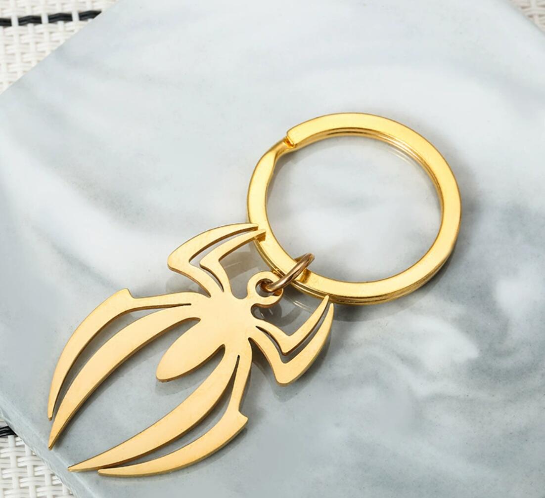 Spider stainless steel keychain