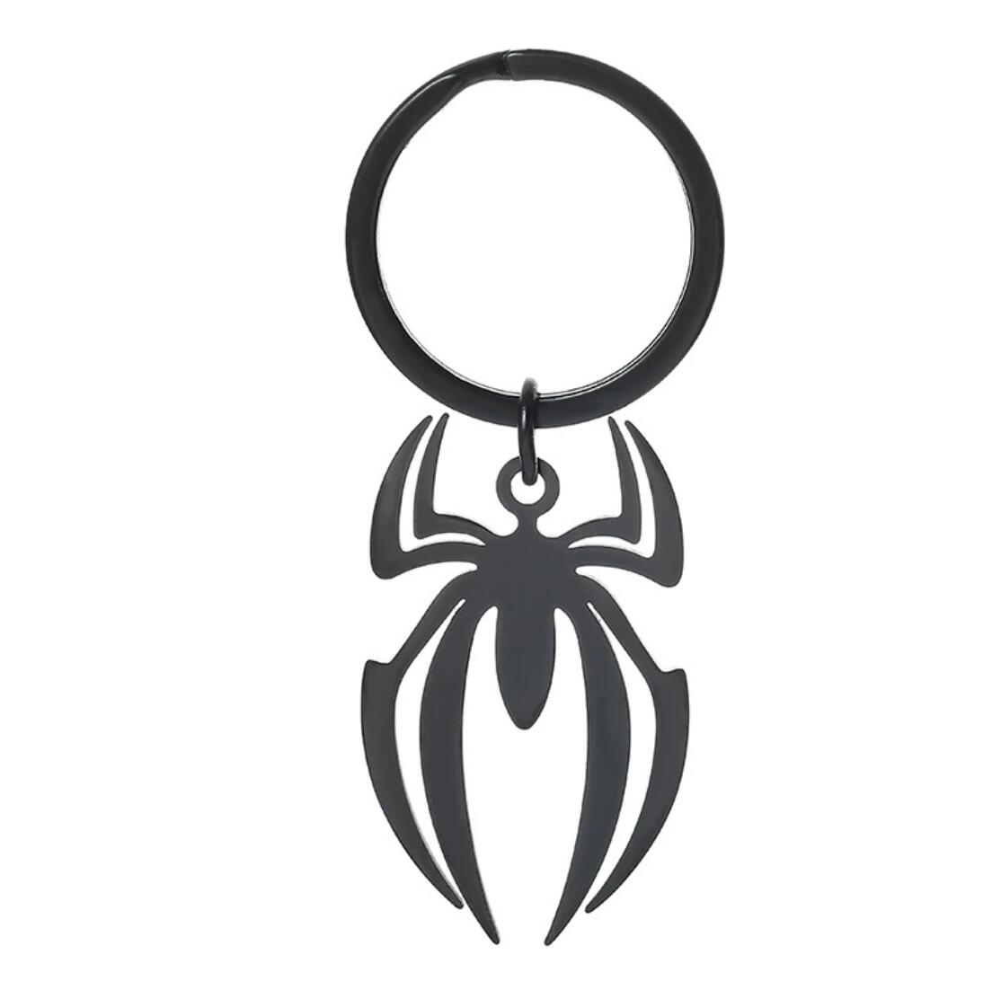 Spider stainless steel keychain