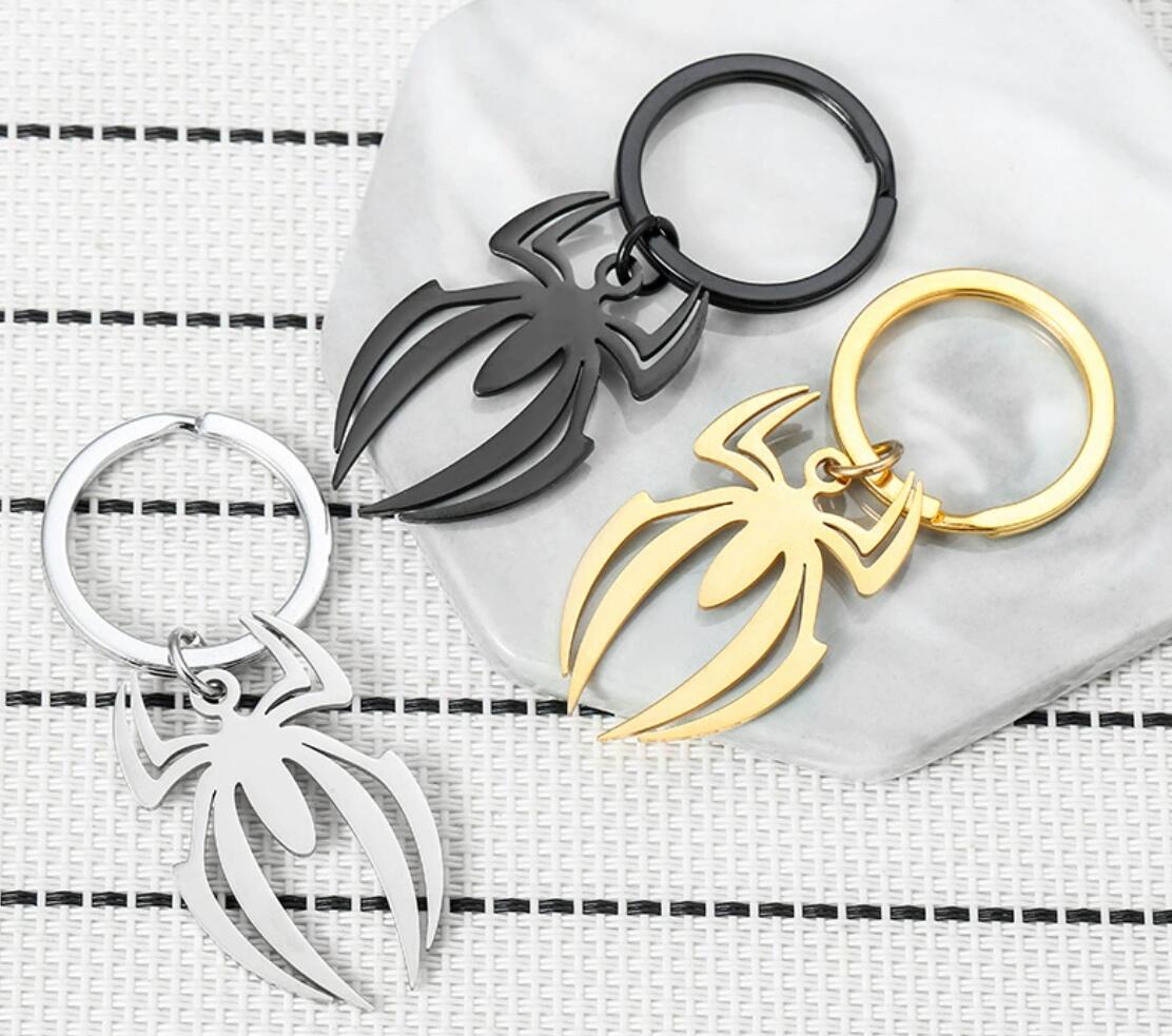 Spider stainless steel keychain