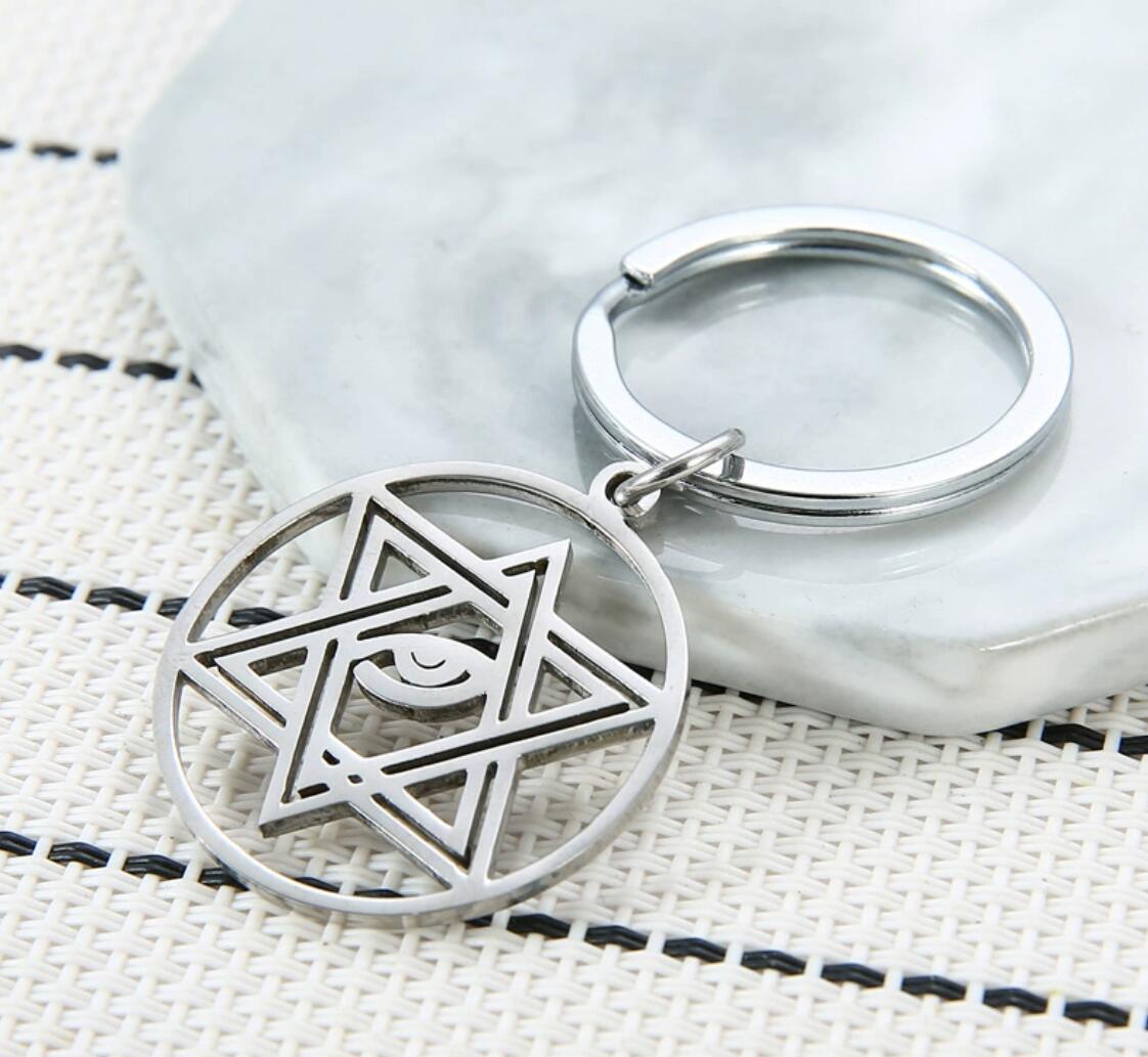 Evil Eye Hollow Stainless Steel Keychain