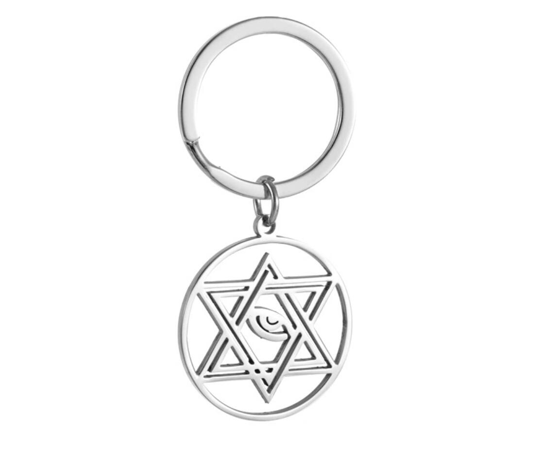 Evil Eye Hollow Stainless Steel Keychain