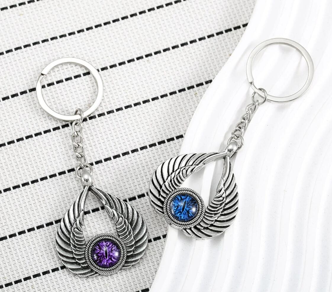 Retro devil eye keychain