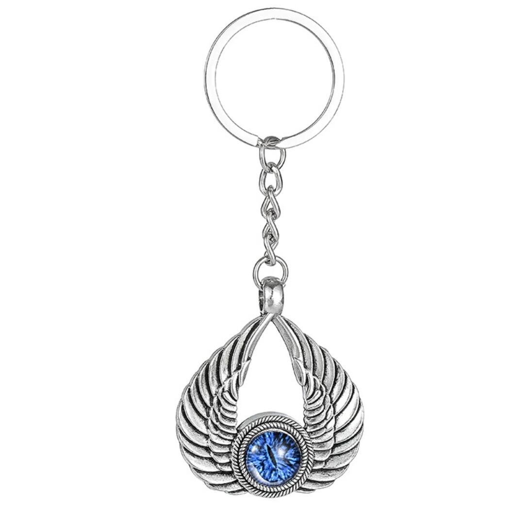 Retro devil eye keychain