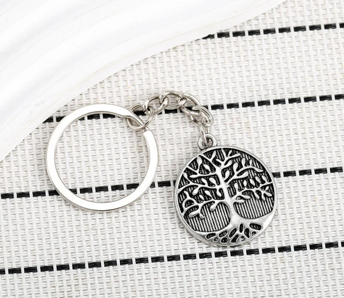 Tree of Life Retro Metal Keychain