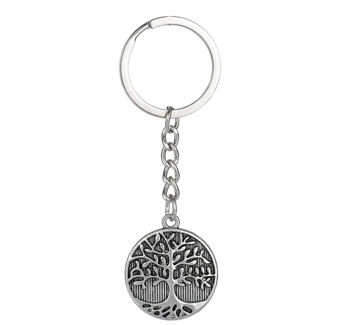 Tree of Life Retro Metal Keychain