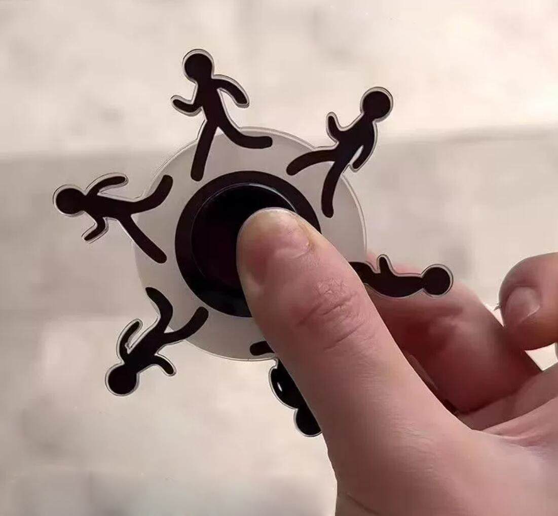 Running Stickman Fingertip Spinning Top Super Decompression