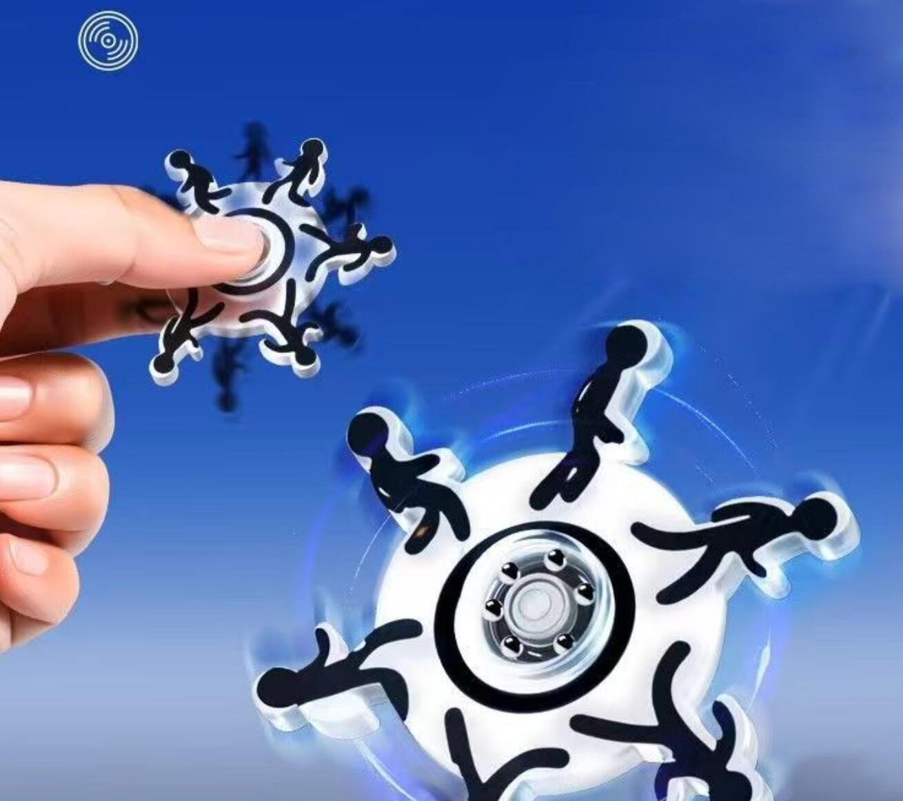 Running Stickman Fingertip Spinning Top Super Decompression