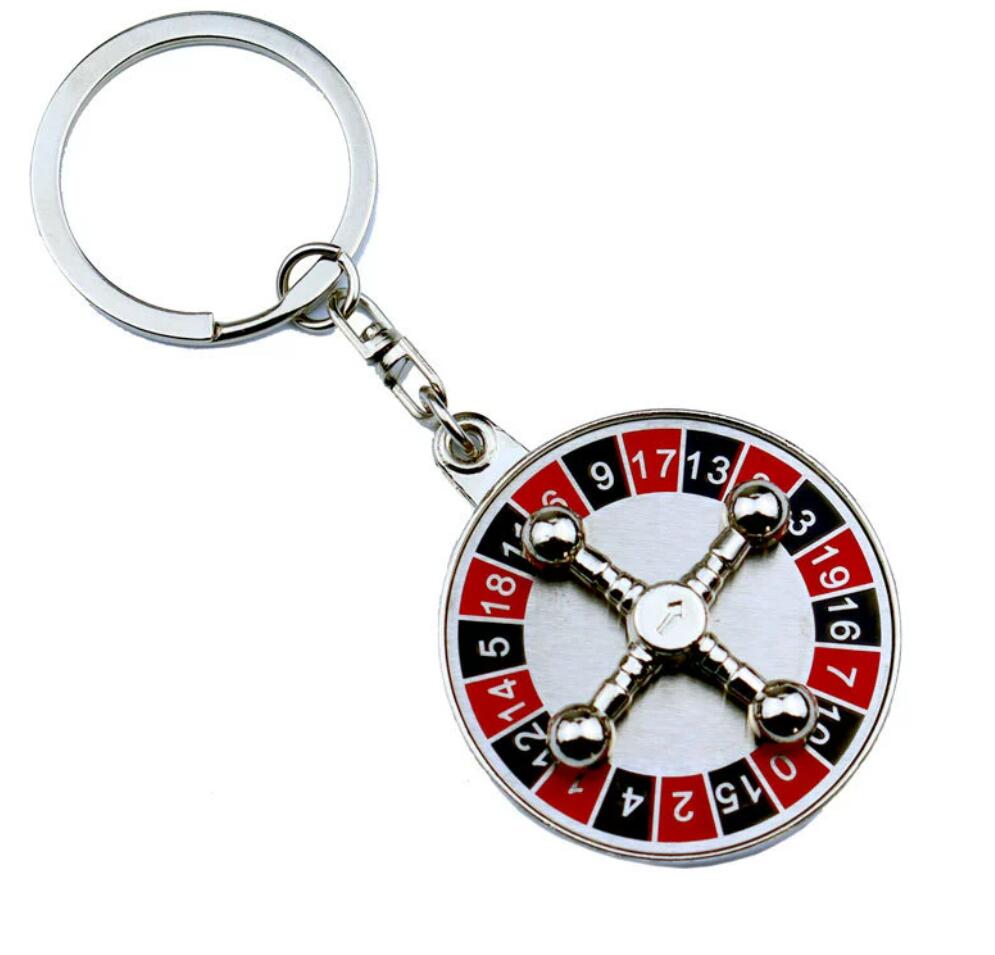 Rotatable creative turntable keychain