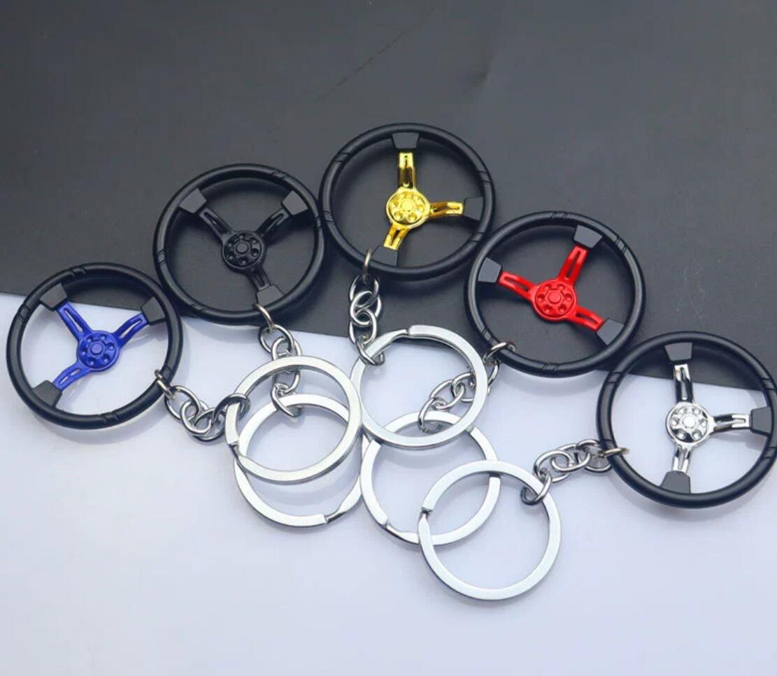 Alloy car steering wheel keychain